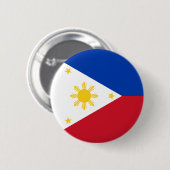 Badge Rond 5 Cm Drapeau des Philippines (Devant & derrière)