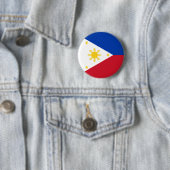 Badge Rond 5 Cm Drapeau des Philippines (En situation)
