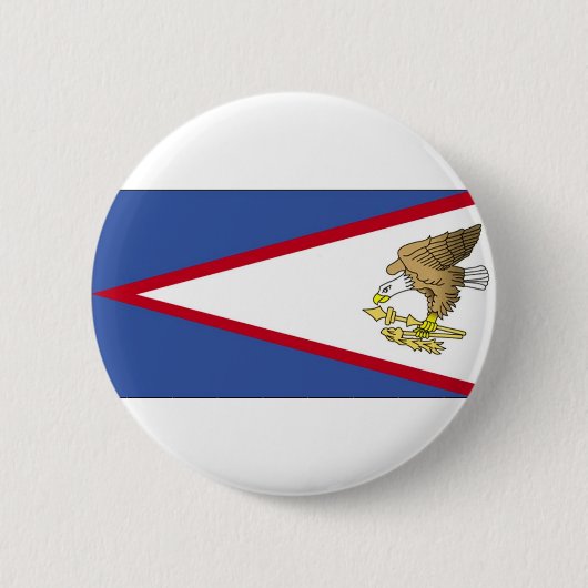 Badge Rond 5 Cm Drapeau des Samoa américaines (Devant)