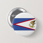 Badge Rond 5 Cm Drapeau des Samoa américaines (Devant & derrière)
