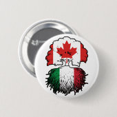 Badge Rond 5 Cm Drapeau des Trots du Canada (Devant & derrière)