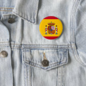 Badge Rond 5 Cm drapeau d'espagne (En situation)