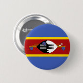 Badge Rond 5 Cm Drapeau d'Eswatini (Devant & derrière)