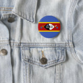 Badge Rond 5 Cm Drapeau d'Eswatini (En situation)