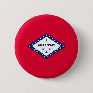 Badge Rond 5 Cm Drapeau d'État Arkansas
