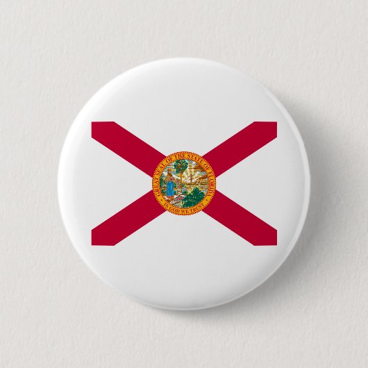 Badge Rond 5 Cm Drapeau d'État de Floride (Devant)