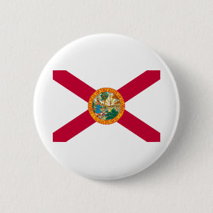 Badge Rond 5 Cm Drapeau d'État de Floride