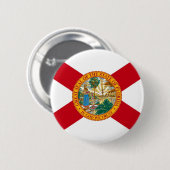 Badge Rond 5 Cm Drapeau d'état de la Floride (Devant & derrière)