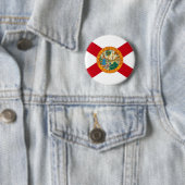 Badge Rond 5 Cm Drapeau d'état de la Floride (En situation)