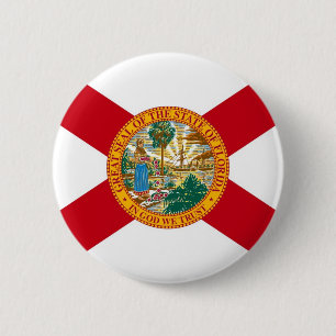Badge Rond 5 Cm Drapeau d'état de la Floride