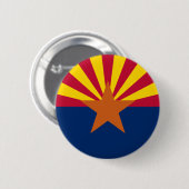 Badge Rond 5 Cm Drapeau d'État de l'Arizona (Devant & derrière)