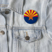 Badge Rond 5 Cm Drapeau d'État de l'Arizona (En situation)