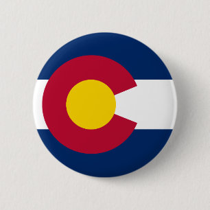 Badge Rond 5 Cm Drapeau d'état du Colorado