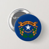 Badge Rond 5 Cm Drapeau d'état du Nevada (Devant & derrière)