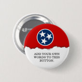 Badge Rond 5 Cm Drapeau d'état du Tennessee (Devant & derrière)
