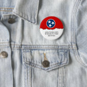 Badge Rond 5 Cm Drapeau d'état du Tennessee (En situation)