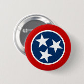 Badge Rond 5 Cm Drapeau d'état du Tennessee (Devant & derrière)