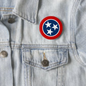 Badge Rond 5 Cm Drapeau d'état du Tennessee (En situation)