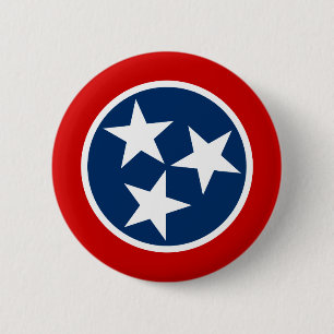 Badge Rond 5 Cm Drapeau d'état du Tennessee