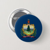 Badge Rond 5 Cm Drapeau d'État du Vermont (Devant & derrière)