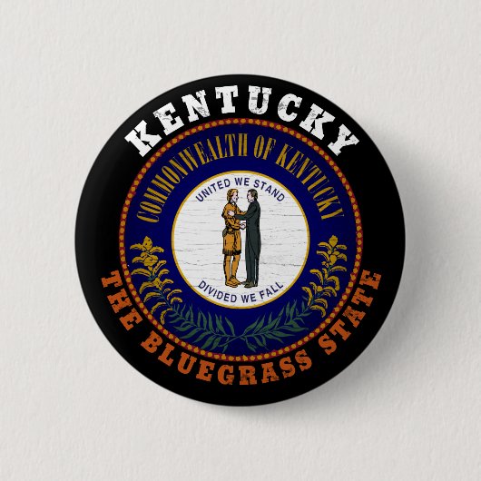 BADGE ROND 5 CM DRAPEAU D'ÉTAT KENTUCKY BLUEGRASS (Devant)