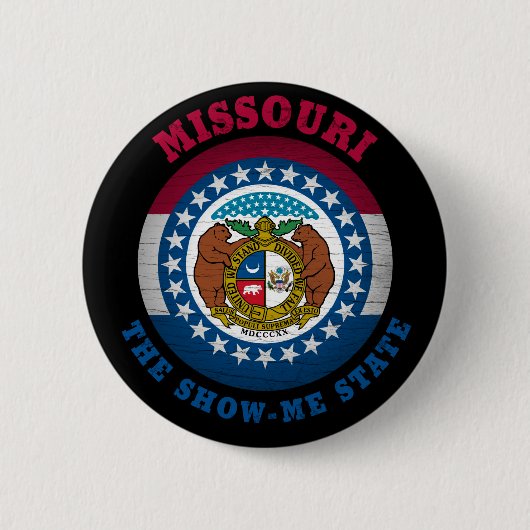 BADGE ROND 5 CM DRAPEAU D'ÉTAT MISSOURI SHOW-ME (Devant)