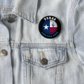 BADGE ROND 5 CM DRAPEAU D'ÉTAT TEXAS LONE STAR (En situation)