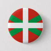 Badge Rond 5 Cm Drapeau d'Euskadi - pays Basque - Ikurri (Devant)