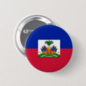 Badge Rond 5 Cm Drapeau d'Haïti (Devant & derrière)