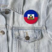 Badge Rond 5 Cm Drapeau d'Haïti (En situation)