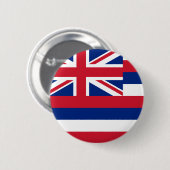 Badge Rond 5 Cm Drapeau d'Hawaï (Devant & derrière)
