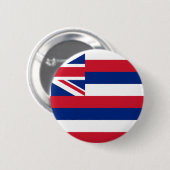 Badge Rond 5 Cm Drapeau d'Hawaï (Devant & derrière)