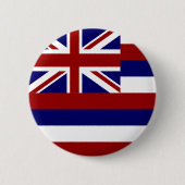 Badge Rond 5 Cm Drapeau d'Hawaï (Devant)