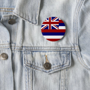 Badge Rond 5 Cm Drapeau d'Hawaï