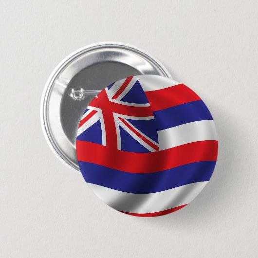 Badge Rond 5 Cm Drapeau d'Hawaï (Devant & derrière)