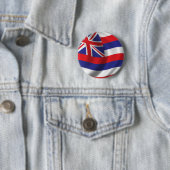 Badge Rond 5 Cm Drapeau d'Hawaï (En situation)