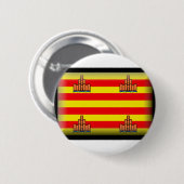 Badge Rond 5 Cm Drapeau d'Ibiza Espagne (Devant & derrière)