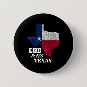 Badge Rond 5 Cm Drapeau Dieu bénisse le Texas Fête de l'indépendan