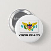 Badge Rond 5 Cm Drapeau d'île de Vierge (Devant & derrière)