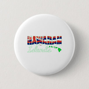 Badge Rond 5 Cm Drapeau d'île d'Hawaï