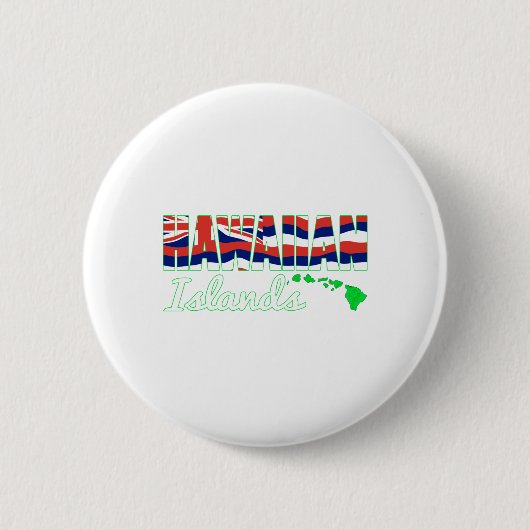 Badge Rond 5 Cm Drapeau d'île d'Hawaï (Devant)