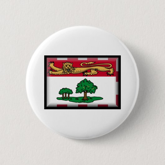 Badge Rond 5 Cm Drapeau d'île Prince Edouard (Devant)