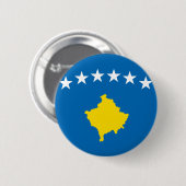 Badge Rond 5 Cm Drapeau d'îles de Kosovo (Devant & derrière)