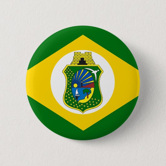 Badge Rond 5 Cm Drapeau Dînera Brésil (Devant)