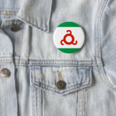 Badge Rond 5 Cm Drapeau d'Ingushetia (En situation)