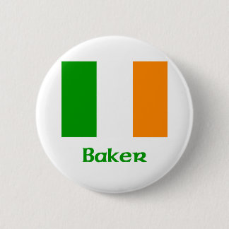 Badge Rond 5 Cm Drapeau d'Irlandais de Baker