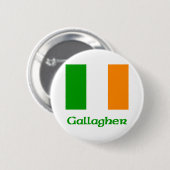 Badge Rond 5 Cm Drapeau d'Irlandais de Gallagher (Devant & derrière)