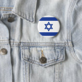 Badge Rond 5 Cm Drapeau d'Israël (En situation)