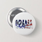Badge Rond 5 Cm Drapeau d'Obama Amérique (Devant & derrière)