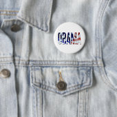 Badge Rond 5 Cm Drapeau d'Obama Amérique (En situation)
